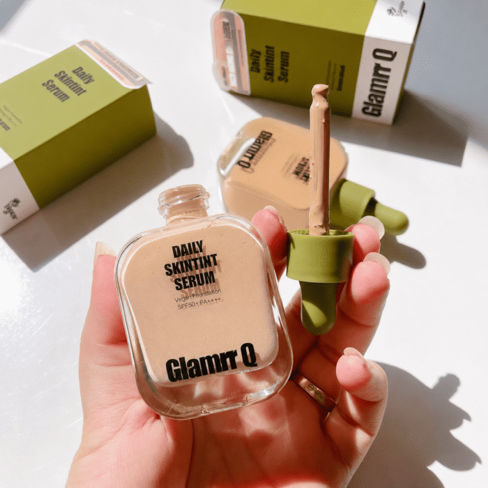 Kem Nền Glamrr Q Daily SkinTint Serum Vegan Foundation