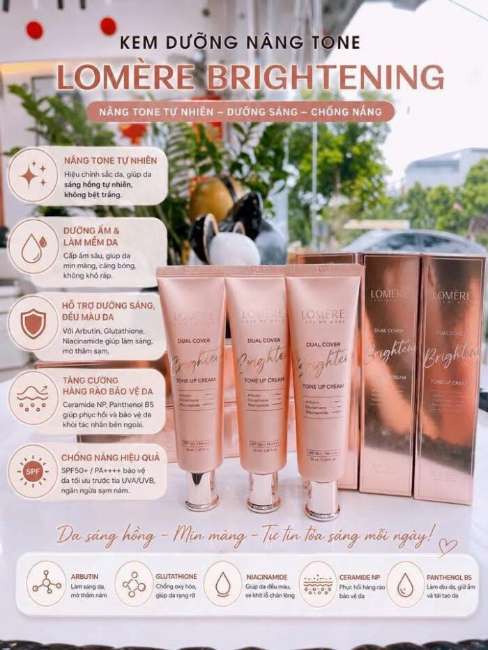 Kem dưỡng Lomere Dual Cover Brightening Tone Up