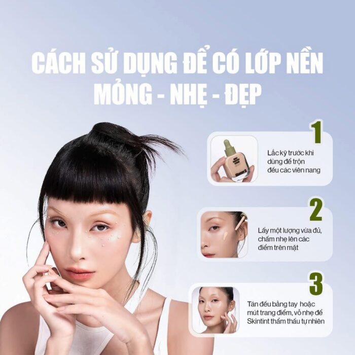 Kem Nền Glamrr Q Daily SkinTint Serum Vegan Foundation