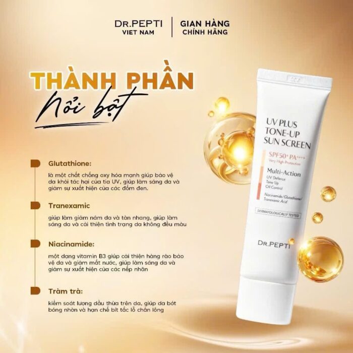 Kem chống nắng Dr Pepti UV Plus Tone Up Sunscreen