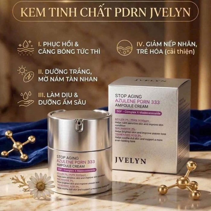 Kem dưỡng Jvelyn Stop Aging Azulene PDRN 333 Ampoule Cream