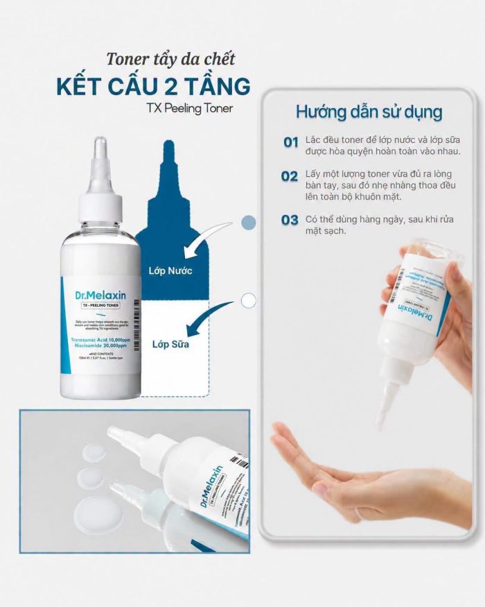 Nước hoa hồng toner Dr Melaxin TX Peeling Toner