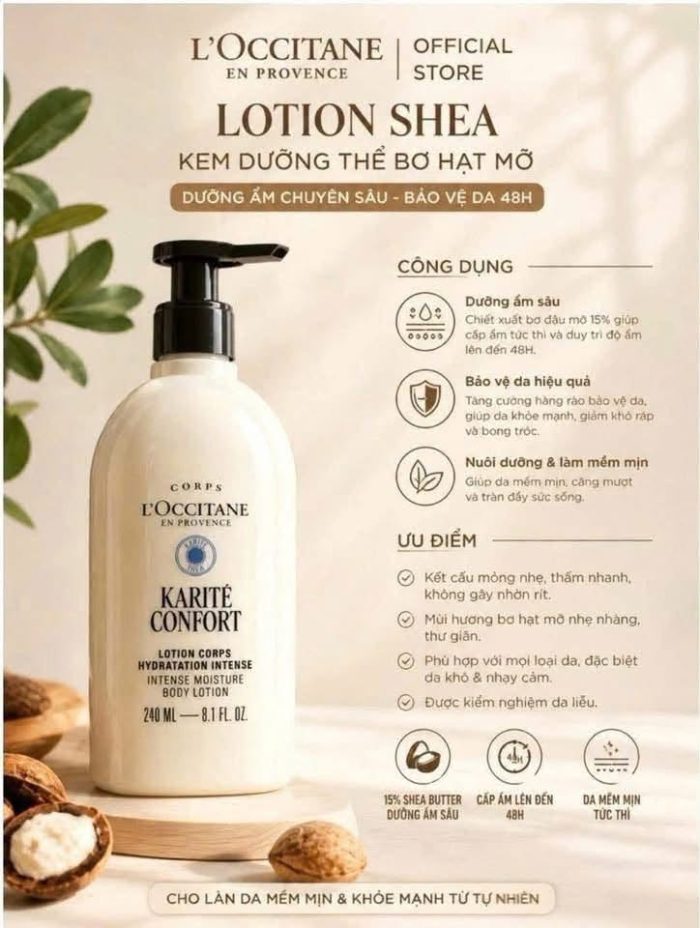 Sữa Dưỡng Thể LOccitane Almond Amande Milk Veil Body Lotion