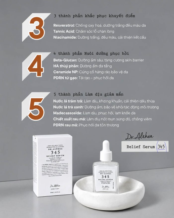 Serum Dr Althea 345 Relief làm dịu phục hồi da