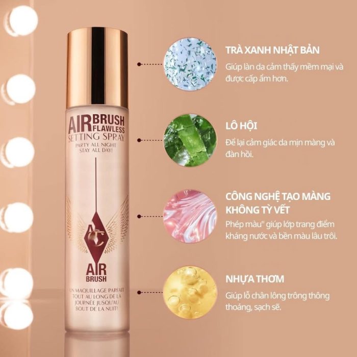Xịt Khóa Nền Charlotte Tilbury Airbrush Flawless Setting Spray