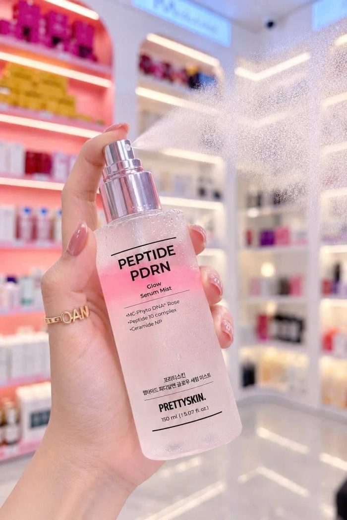 Xịt khoáng Prettyskin Peptide PDRN Glow Serum Mist