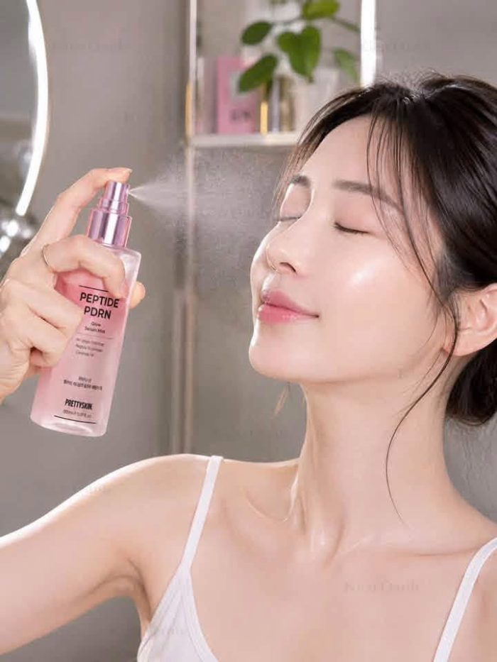 Xịt khoáng Prettyskin Peptide PDRN Glow Serum Mist