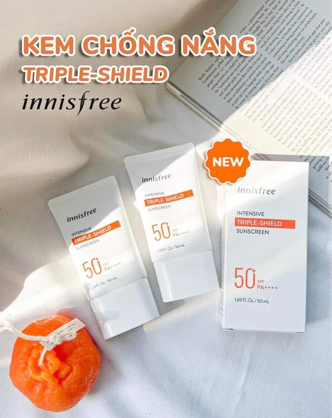 Review Kem Chống Nắng Innisfree Intensive Triple-shield Sunscreen 】