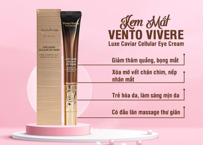 Kem Dưỡng Mắt Vento Vivere Switzerland Luxe Caviar Cellular Eye Cream